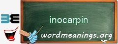WordMeaning blackboard for inocarpin